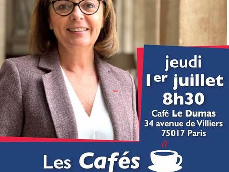 Café de la Députée jeudi 1er juillet à 8h30