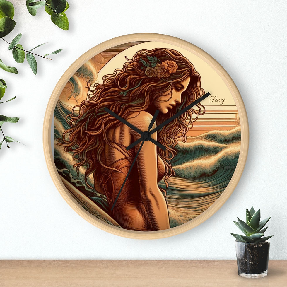Thumbnail: Wall Clock-Surfer Girl- The Savy Bohemian