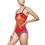 Thumbnail: Women's One-piece Swimsuit - Red- Flower
