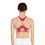 Thumbnail: Sports Bra -Bright Red with Pink Flowers-The Savy Bohemian