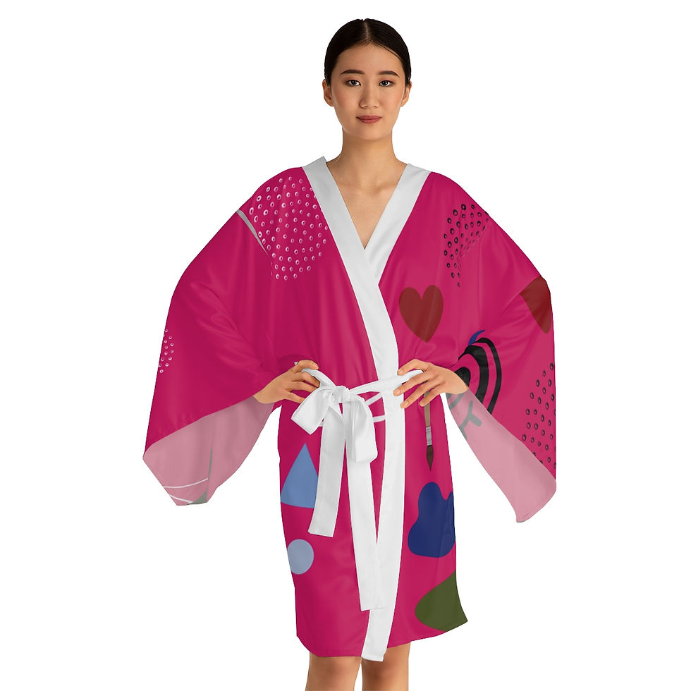 Thumbnail: Long Sleeve Kimono Robe - Savy Bohemian