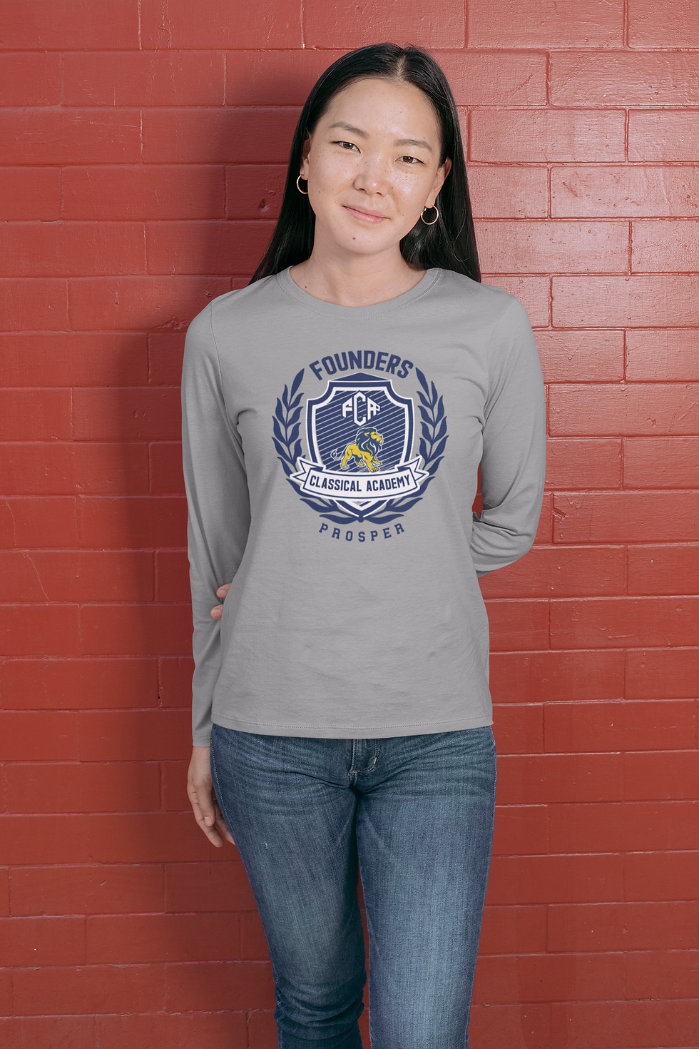 Founders Classical Academy Crest Style - Adult (long sleeve)