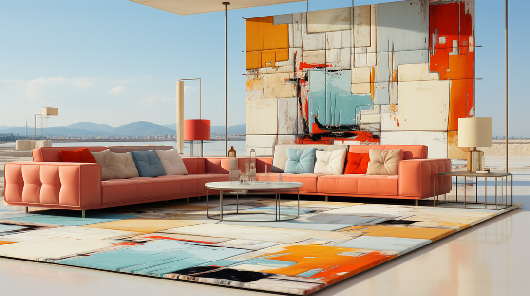 Rugs for a savoire vivre. Carpet designs with the colors of the French Riviera. Rugs that bring the joy of life into your living space. Dream rugs in beautiful shades of pink, blue and red.

These rugs are available in two versions: as beautiful hand-tufted rugs made from 100% New Zealand sheep's wool of the highest quality. They are also available as more affordable, printed and beautifully bordered rugs, allergy-free, certified and made in Germany. 
