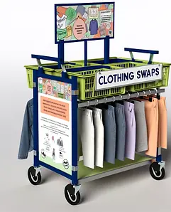 Zerobé Clothing Swap Pop-up Cart