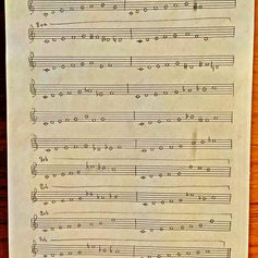Original piano sheet music for the song “When the Wind and Rain Stings Your Face” from the album When the World Burns Down by General Malaise, written and notated by Claude Marquis