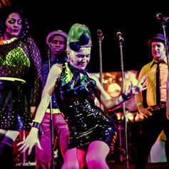 Album launch live concert photo of The PepTides, documented by Claude Marquis, showing the band performing on stage at St. Alban’s Church in Ottawa during the album release show.