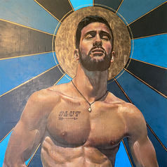 Claude Marquis queer painting of a male figure reflecting modern queer identity