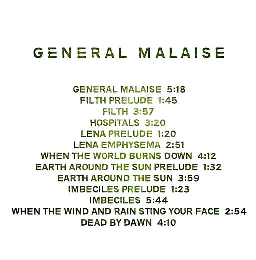 Claude Marquis General Malaise When the World Burns Down album cover 2021 Ottawa