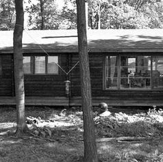 Claude Marquis at a cabin in North Hero, Vermont, recording the album "I'm a Spy."