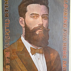 Claude Marquis queer figurative painting from a series inspired by Grindr culture.
