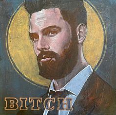 Claude Marquis queer portrait painting from a bold contemporary LGBTQ art series