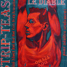 Figurative Satan artwork by Claude Marquis from his provocative painting series.