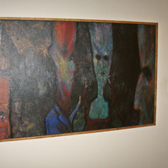 Claude Marquis painting displayed in a private home collection