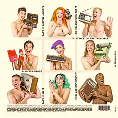 Back cover of The PepTides EP album, displaying track list and artwork.