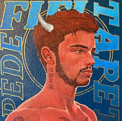Claude Marquis gay male portrait painting from a queer art series