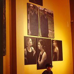 Mercury Lounge bar Ottawa November 1996, Claude Marquis Worriers series portraits on display