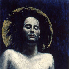 Painting of John the Baptist, 24 × 48 in (61 × 121.9 cm), Crusades Series, Claude Marquis, 1996