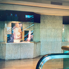 Archival photo of Teflon Father exhibition at Holt Renfrew Ottawa 1993