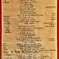 Original handwritten lyric sheet for the song “Lena Emphysema” from the album When the World Burns Down by General Malaise, written by Claude Marquis