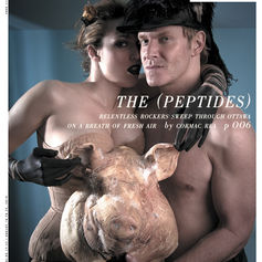 Claude Marquis and DeeDee Butters on Xpress Magazine cover for The PepTides album For Those Who Hate Human Interaction, photography by Jonathan Hobin