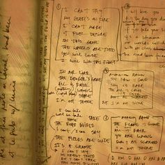 Handwritten lyric sheet for the song “I Can’t Say” from the album North Hero by Claude MarQuis