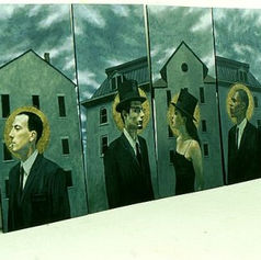 Claude Marquis painter and musician Ottawa Saints series artwork