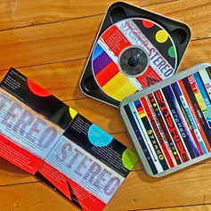 MarQuis SongBook/The PepTides Stereo Stereo CD Album case and lyric booklet displayed together, highlighting cover art and booklet pages, 2008.