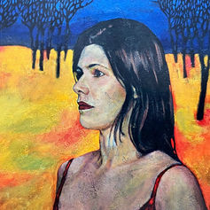 Claude Marquis painting, In Limbo series, Market Station Ottawa 1998, acrylic on canvas