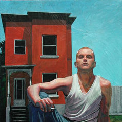 Claude Marquis Satan painting from the Satan series by Ottawa artist Claude Marquis.