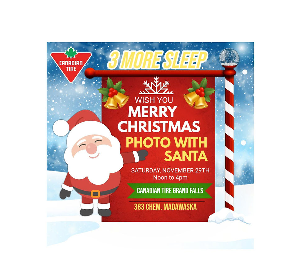 Photos avec le Père Noël au Canadian Tire Photos with Santa