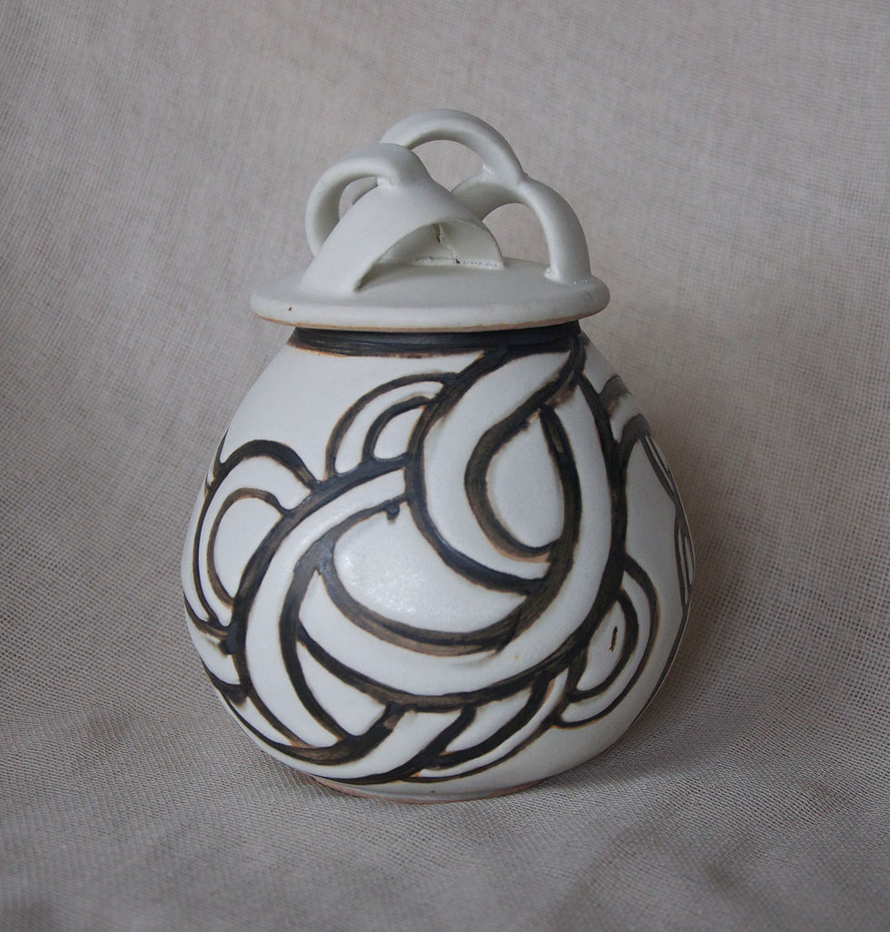 Porcelain covered jar, 2013. 