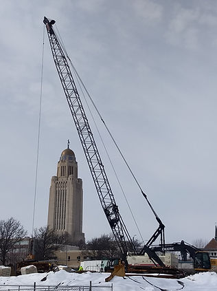 Crane with Nebraska Capitol