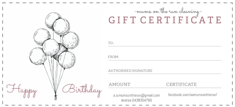 Gift Certificate Birthday