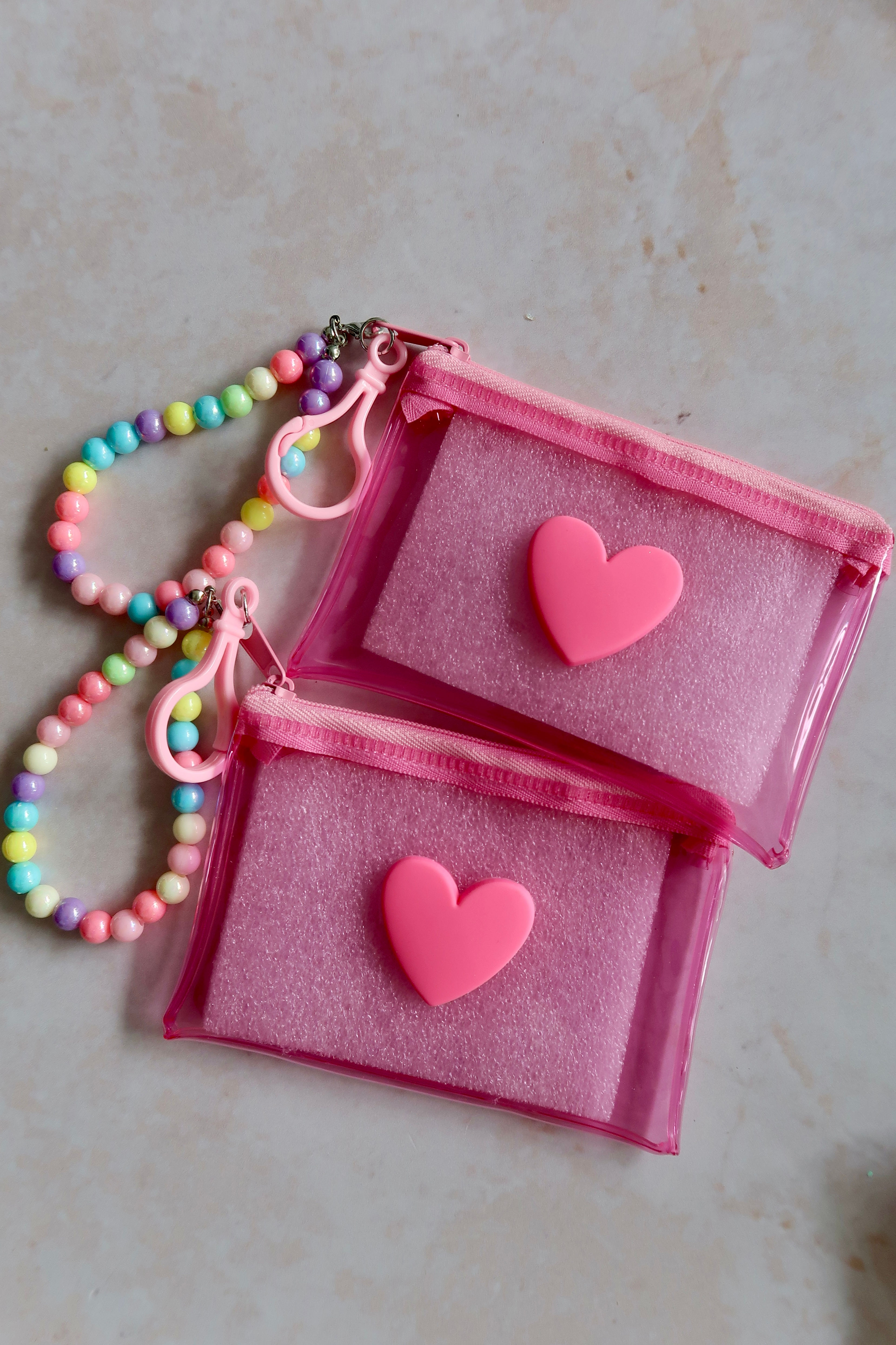 Little Heart Pouch – Monedero infantil transparente