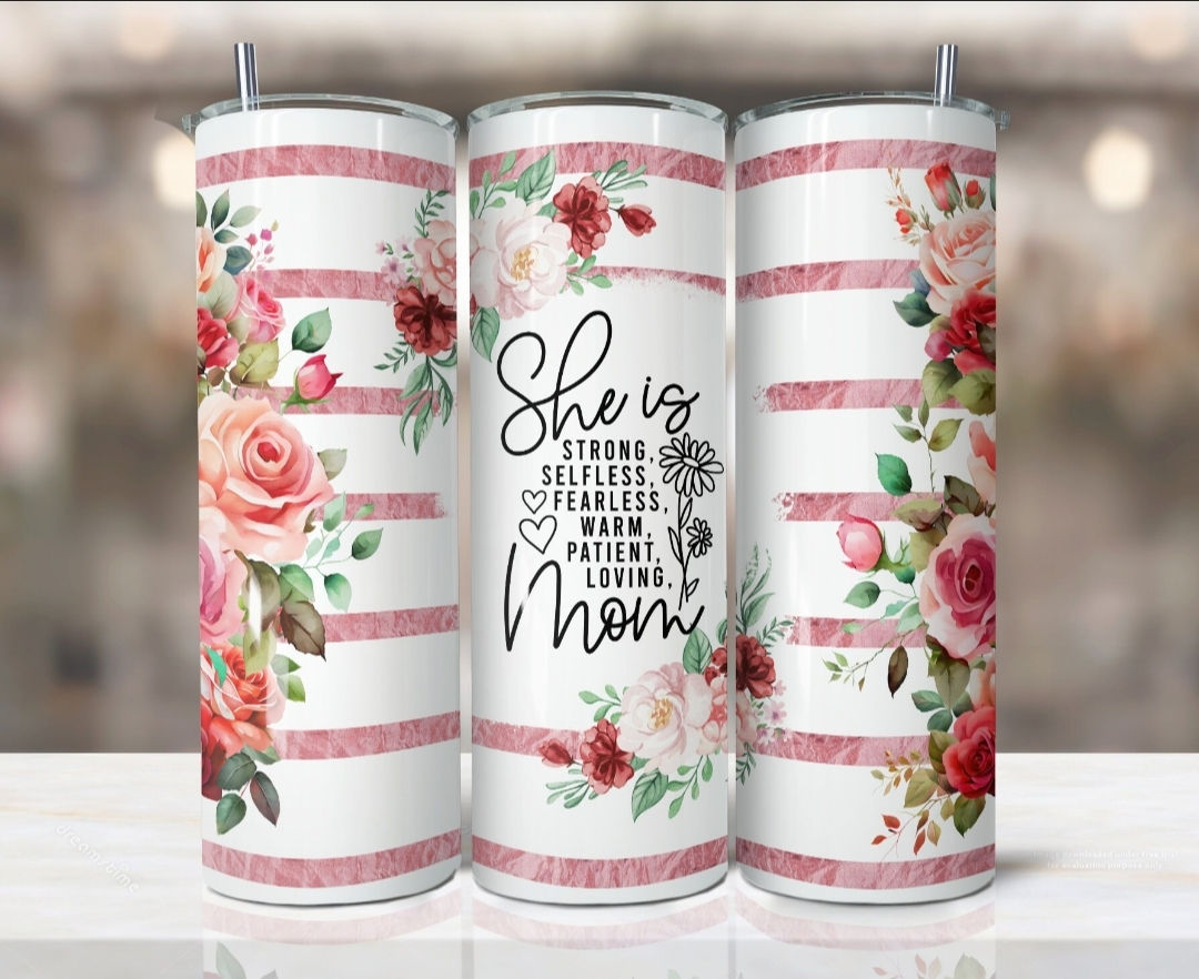 She is strong - tumbler