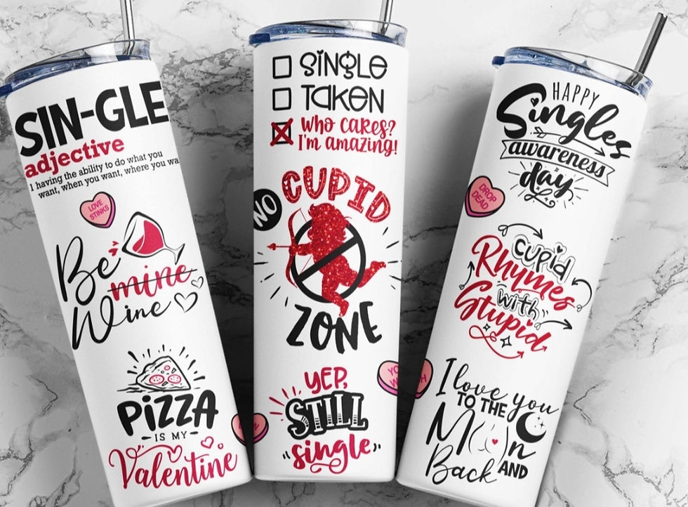 Single valentine tumbler