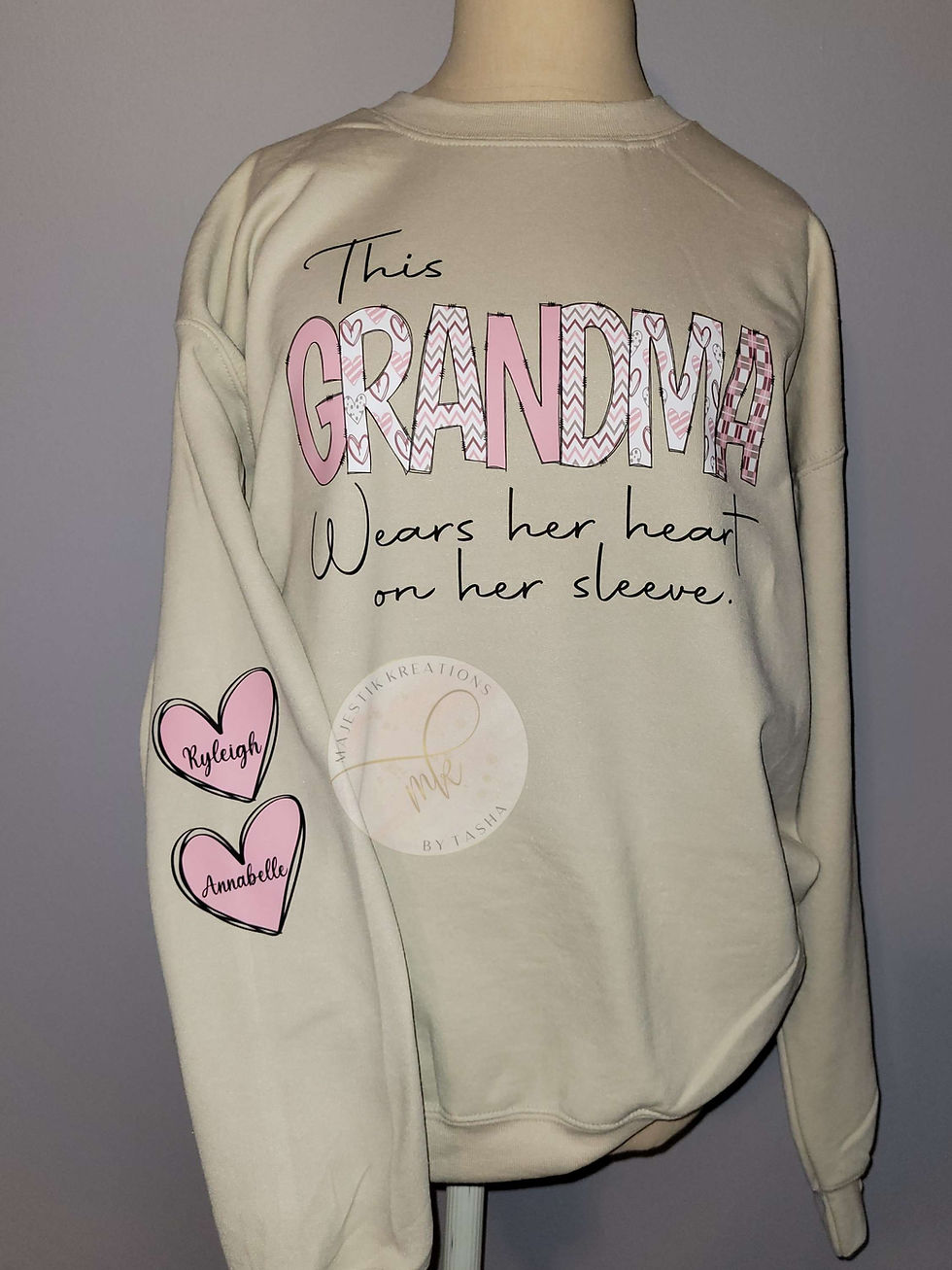 Wears her heart on her sleeve sweatshirt