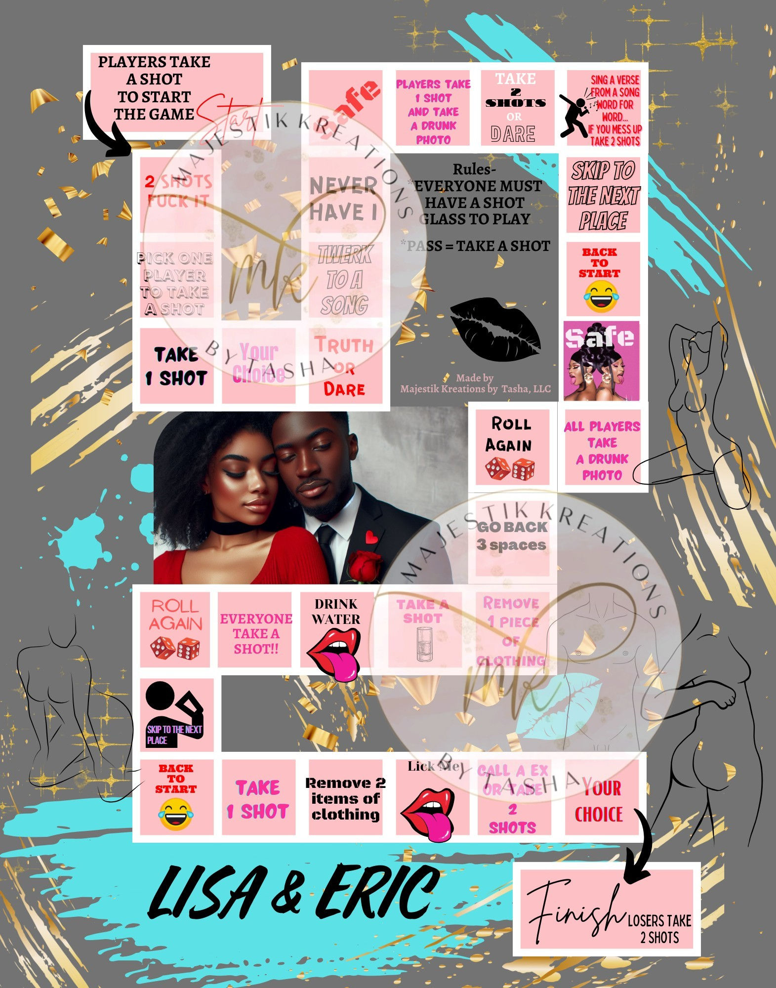 Custom Valentine Board Game