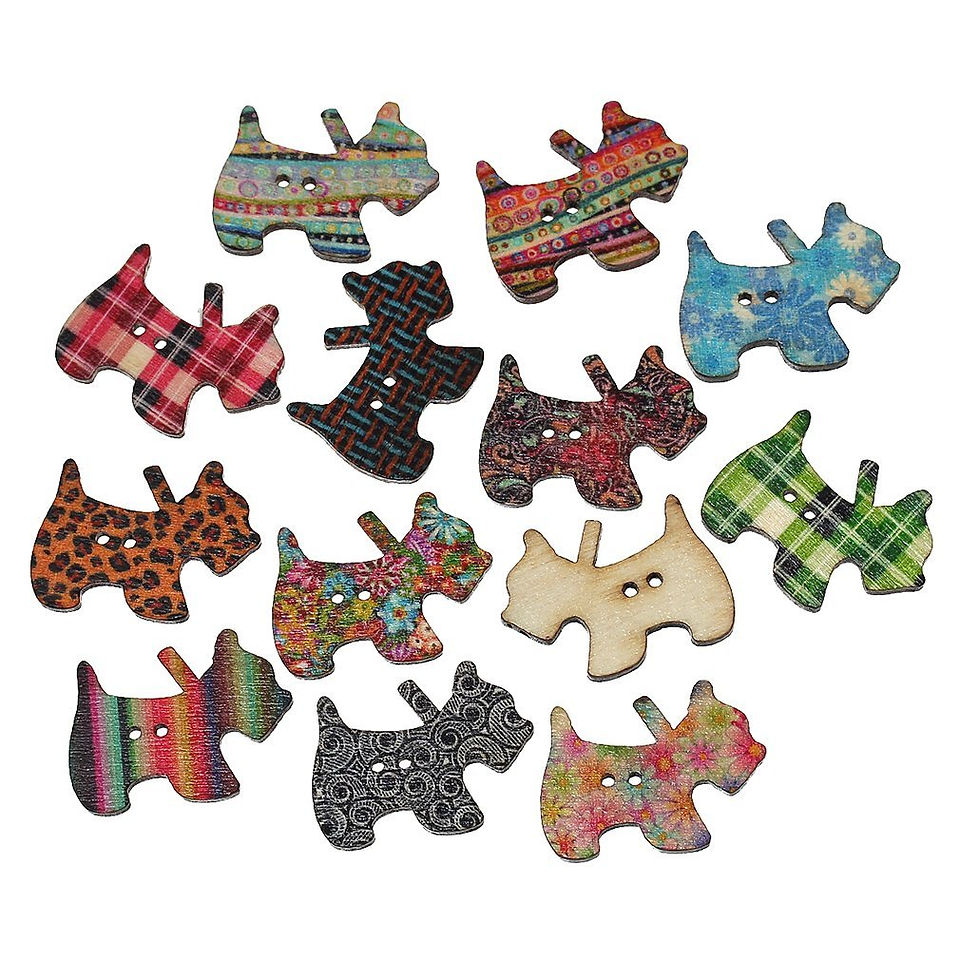 Wooden Shape Buttons