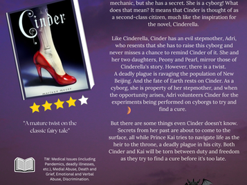 Cinder by Marissa Meyer (Book 1 of the Lunar Chronicles) - Book Review