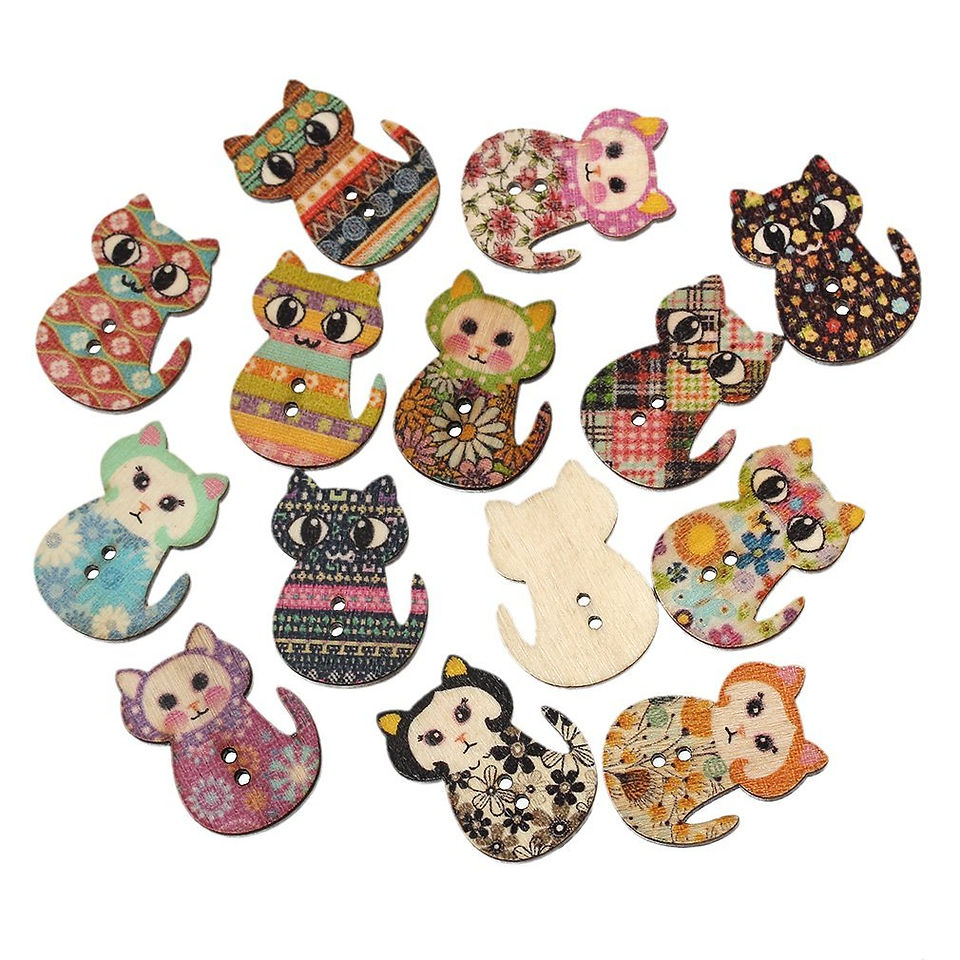 Wooden Shape Buttons