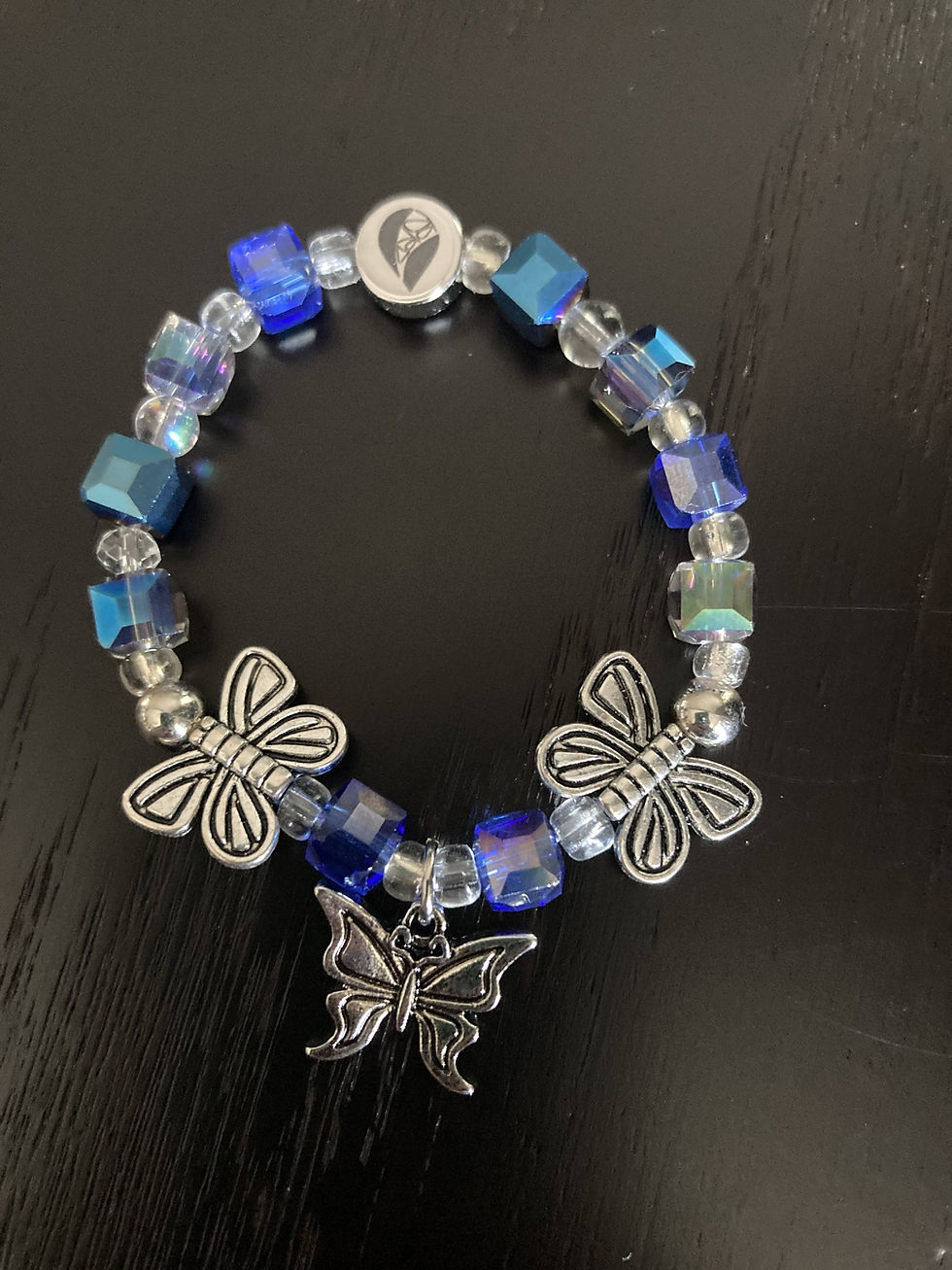 small blue butterfly bracelet
