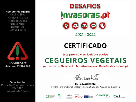 "Jovens Investigadores" vencedor do Desafio 2 das Invasoras.pt