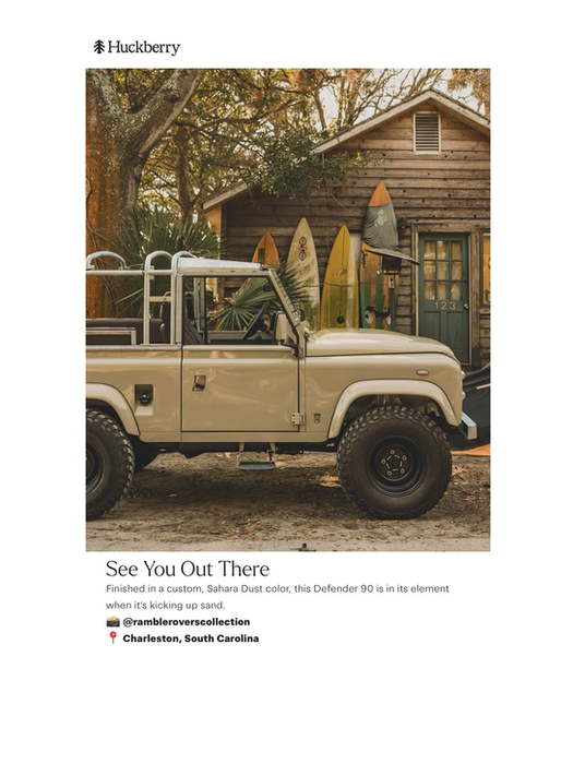 Finished in a custom, Sahara Dust color, this Defender 90 is in its element when it’s kicking up sand.