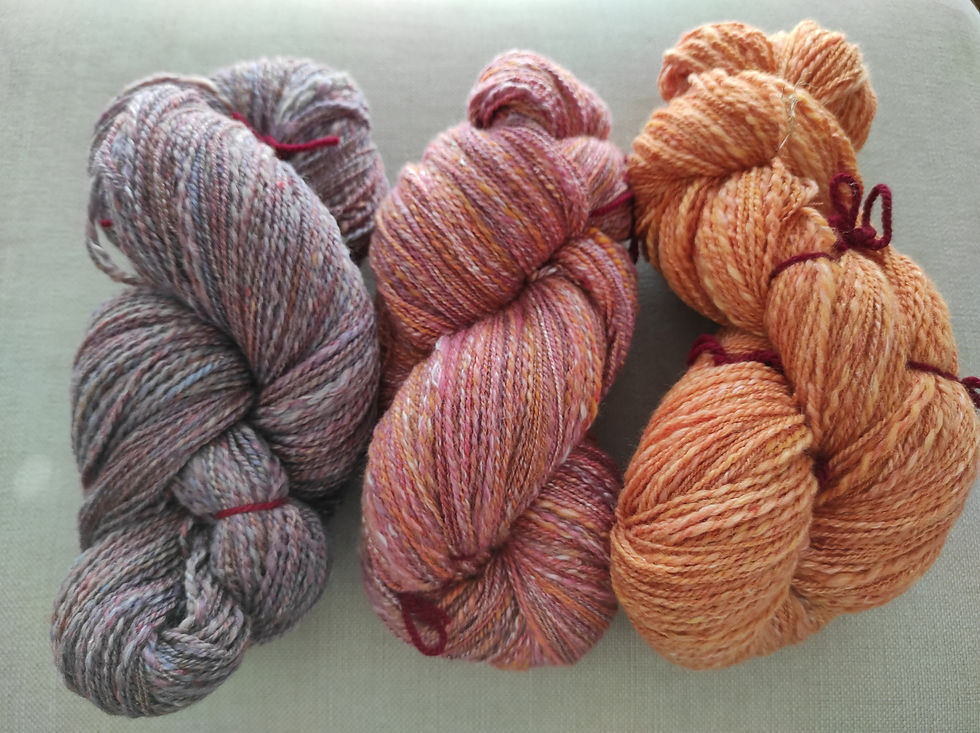 Miniaturbild: Alpaka / Merino / Seide pink/orange