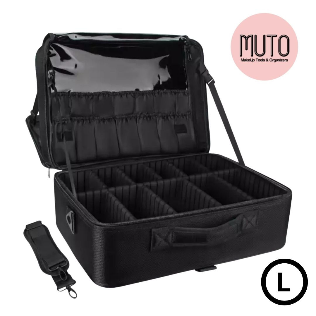 New Large Professional Cosmetic Case with Belt Support