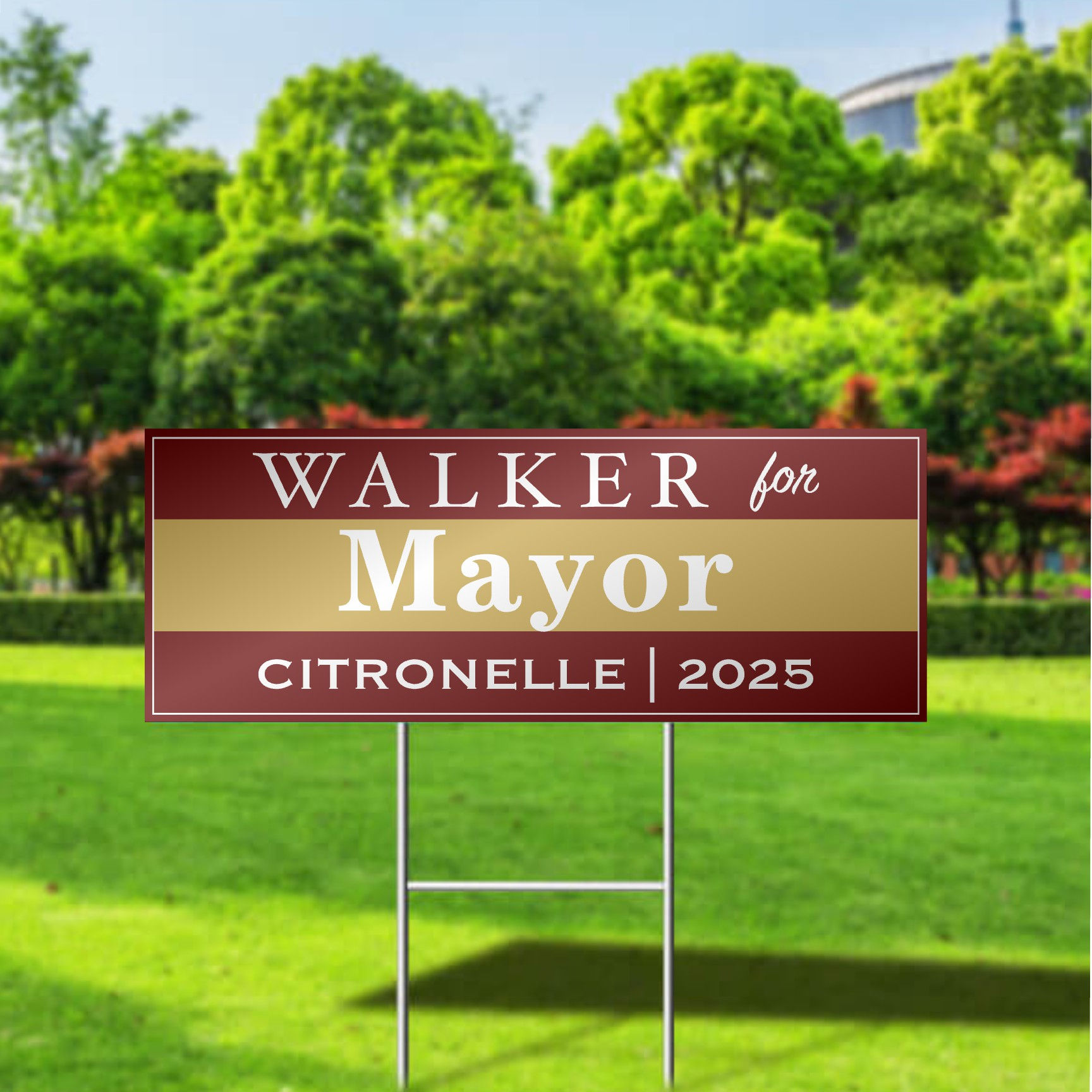 Walker for Mayor Yard Sign