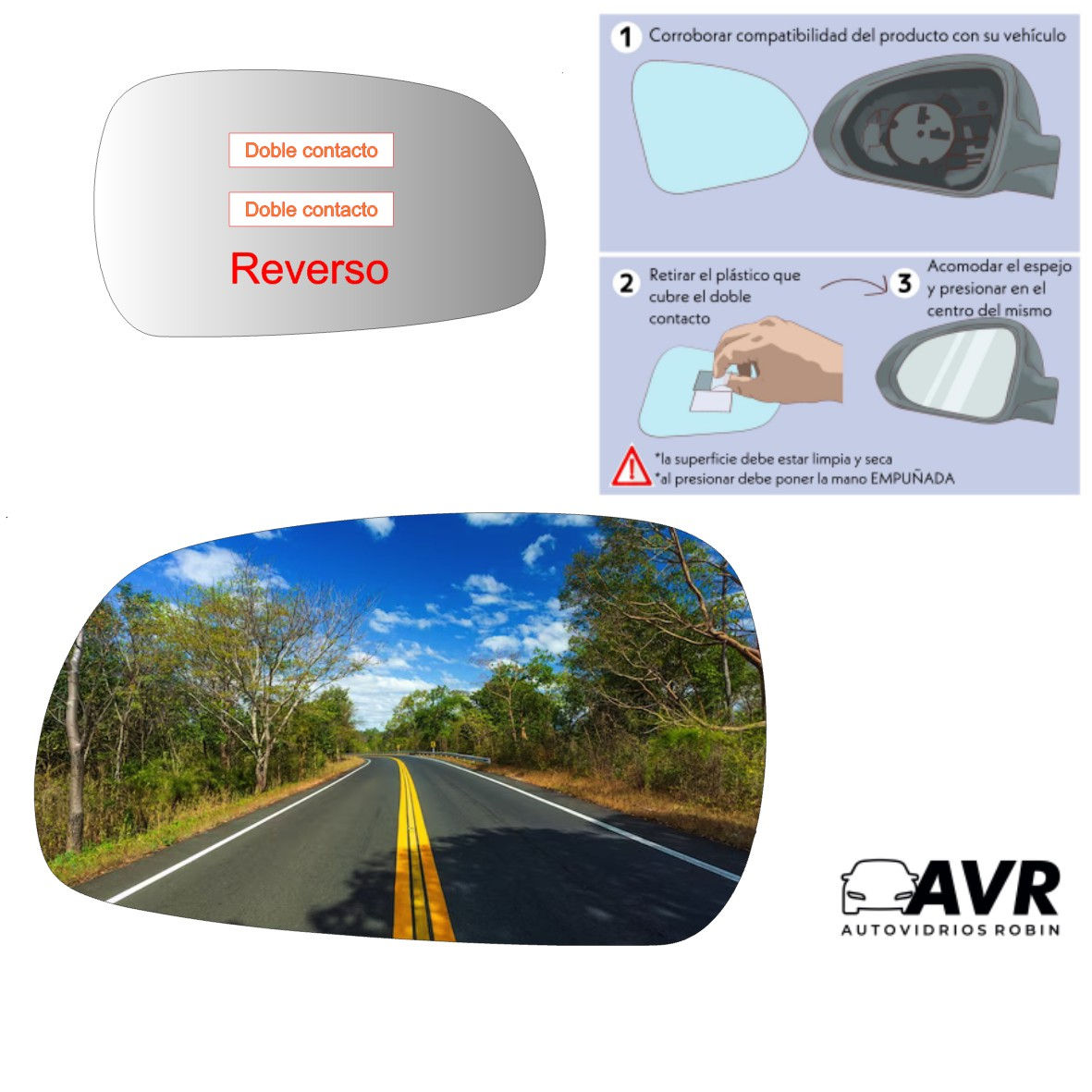 Dongfeng H30 2010-2016 Luneta espejo retrovisor Original