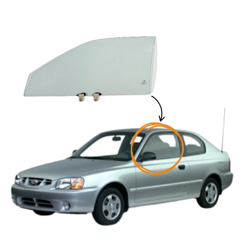 Miniatura: Vidrio Puerta Delantera Hyundai Accent 2Perf 2000-2005 Izq