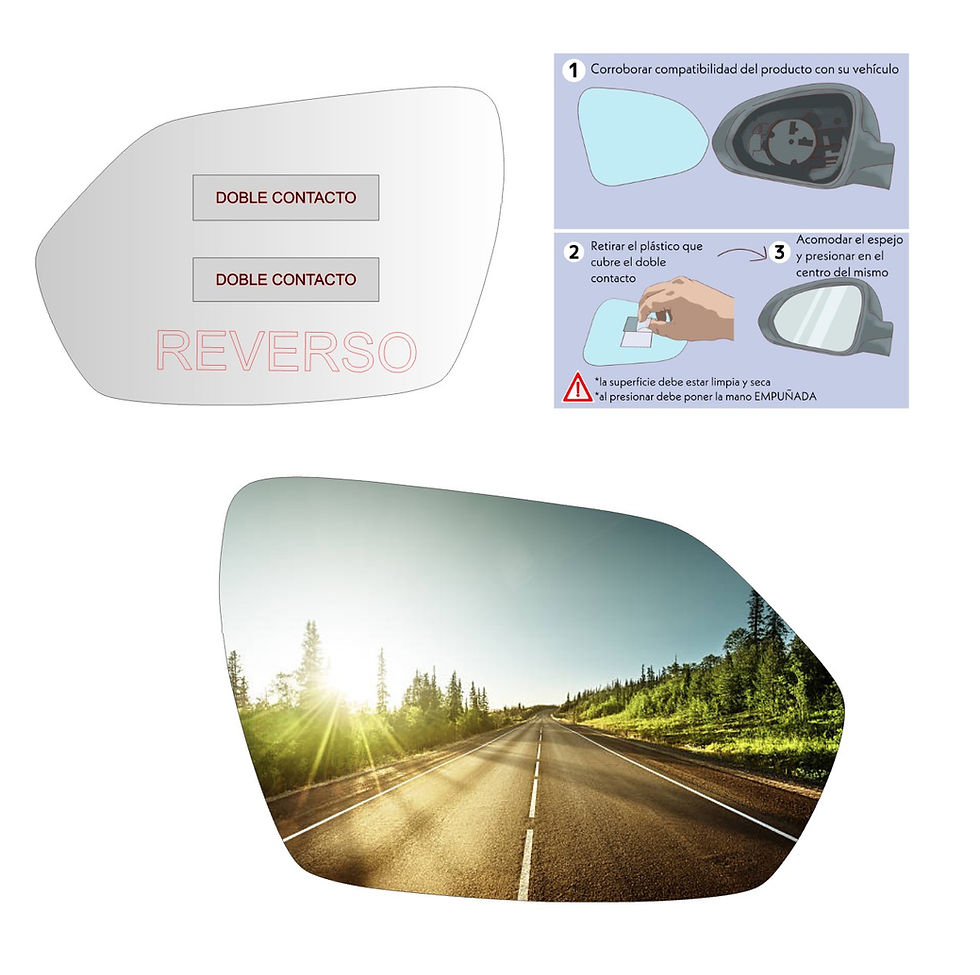 Miniatura: Ford Escape II 2000-2005 Luneta espejo retrovisor Alternativo